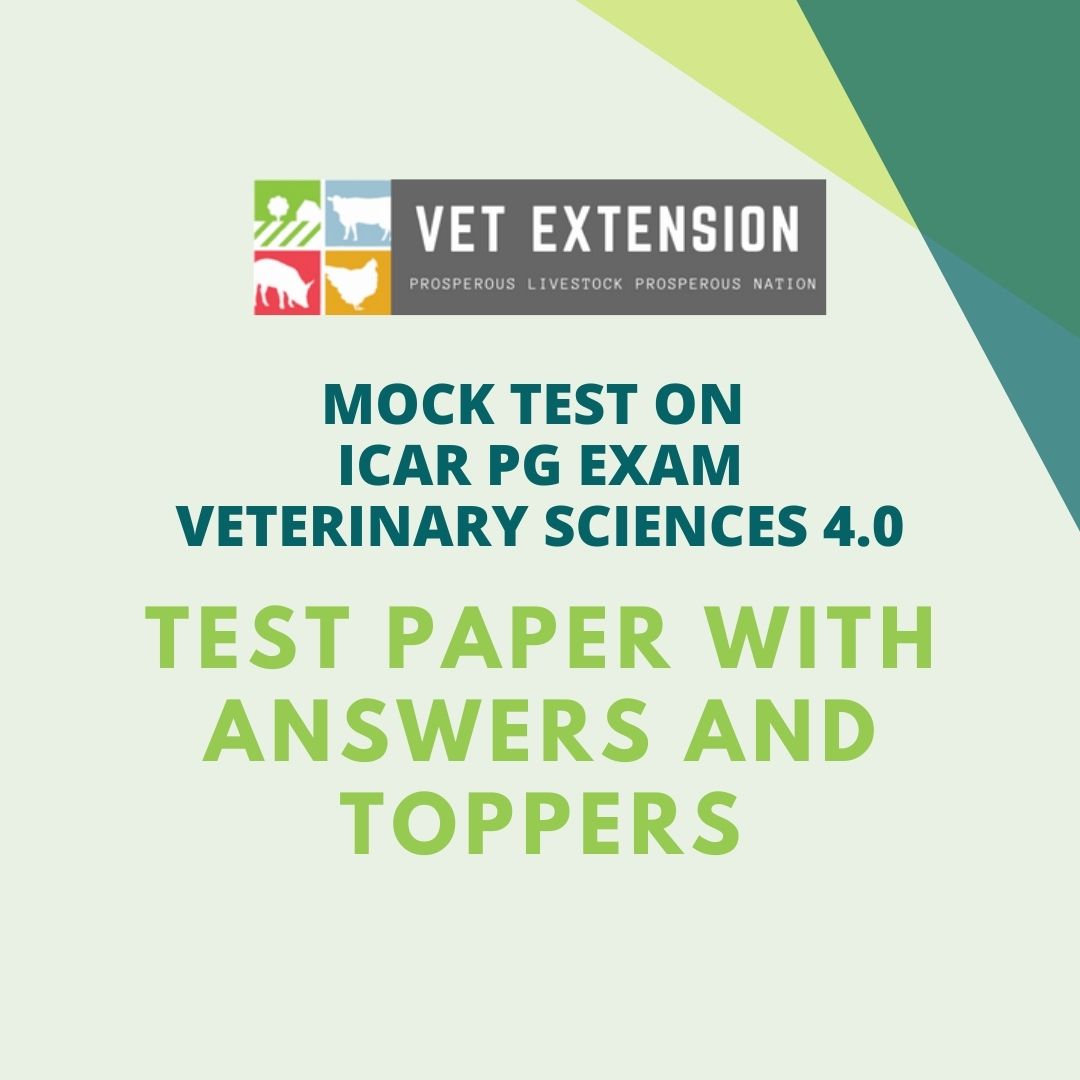 Test paper of mock test (ICARVeterinary Sciences 4.0) with answers and