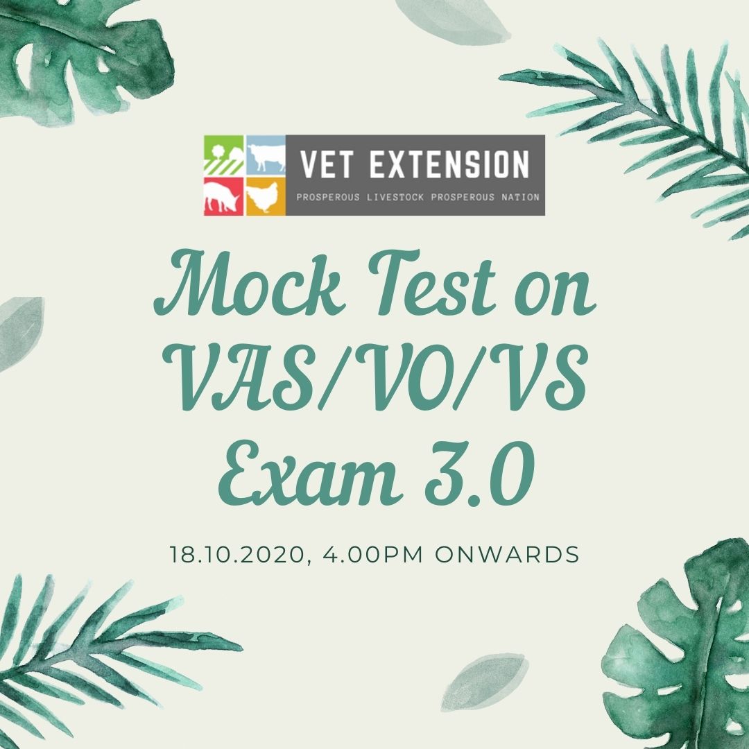 Mock Test on VAS/VO/VS Exam 3.0 Vet Extension
